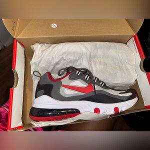 Nike Kids Sneakers - Gray, Red, and Black